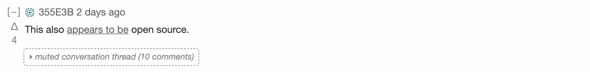 The same thread collapsed into a single “muted conversation thread (10 comments)” link.